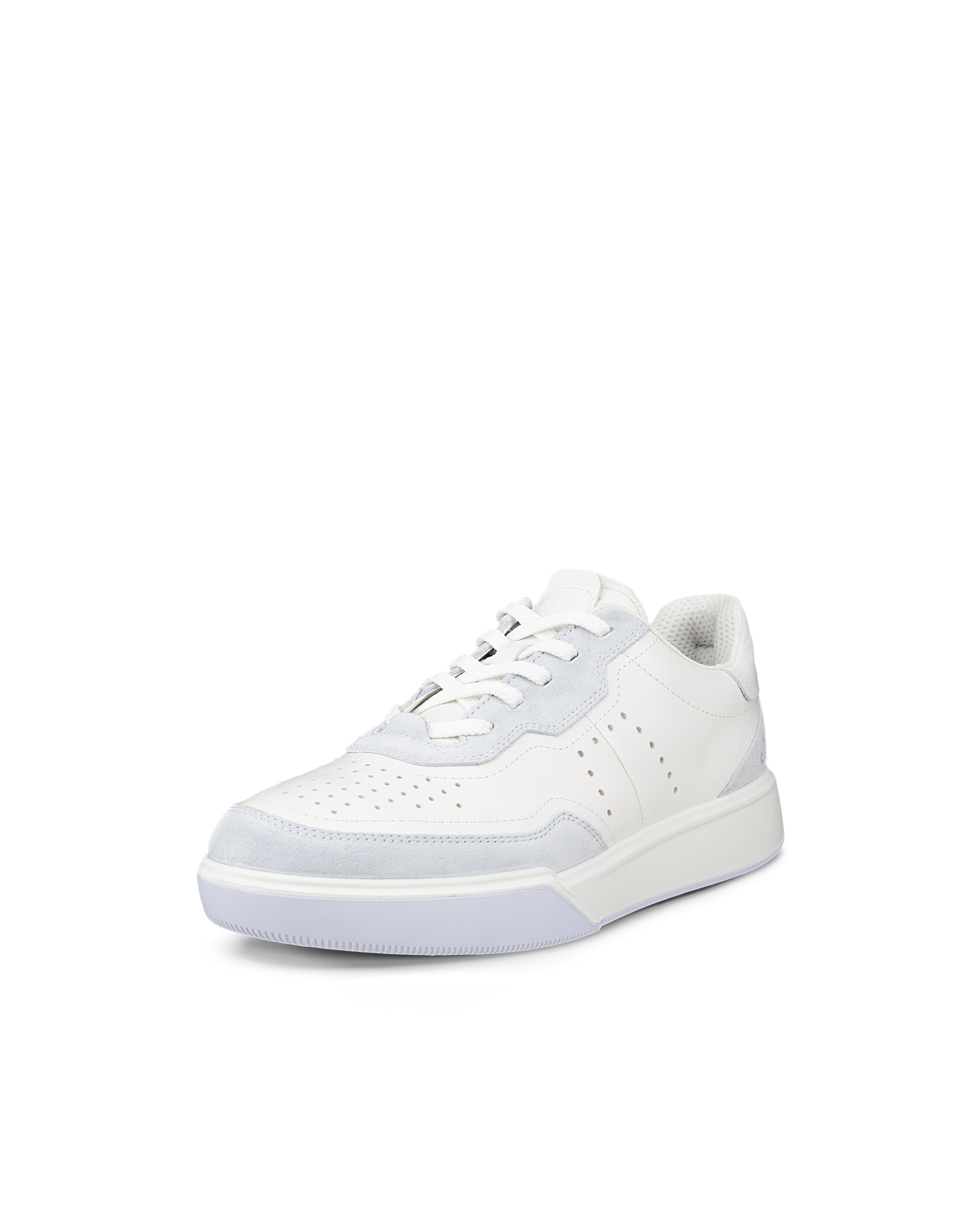 Women's ECCO® Street Court Leather Sneaker - White - Main