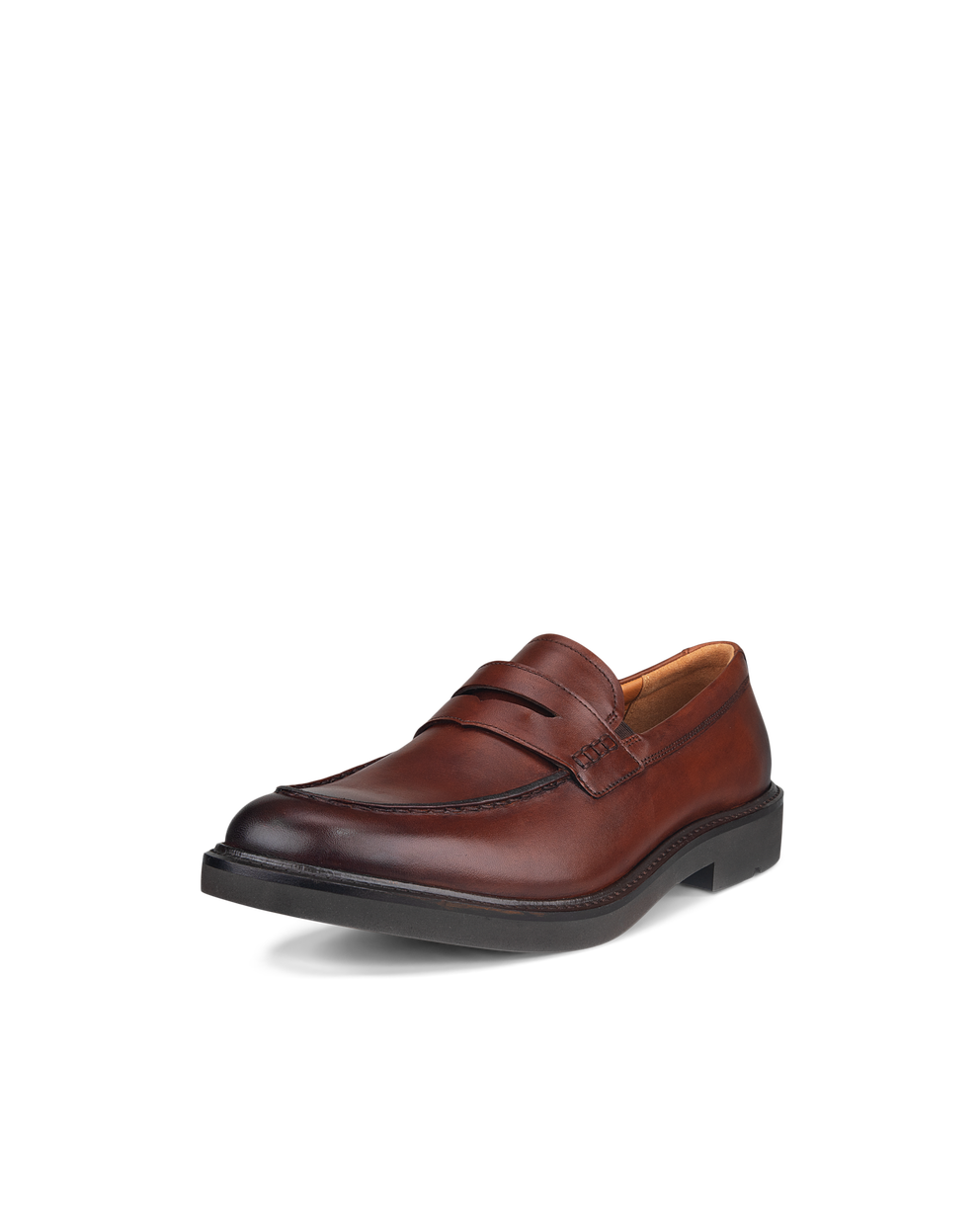 Men's ECCO® Metropole London Leather Moc-Toe Shoe - Brown - Main