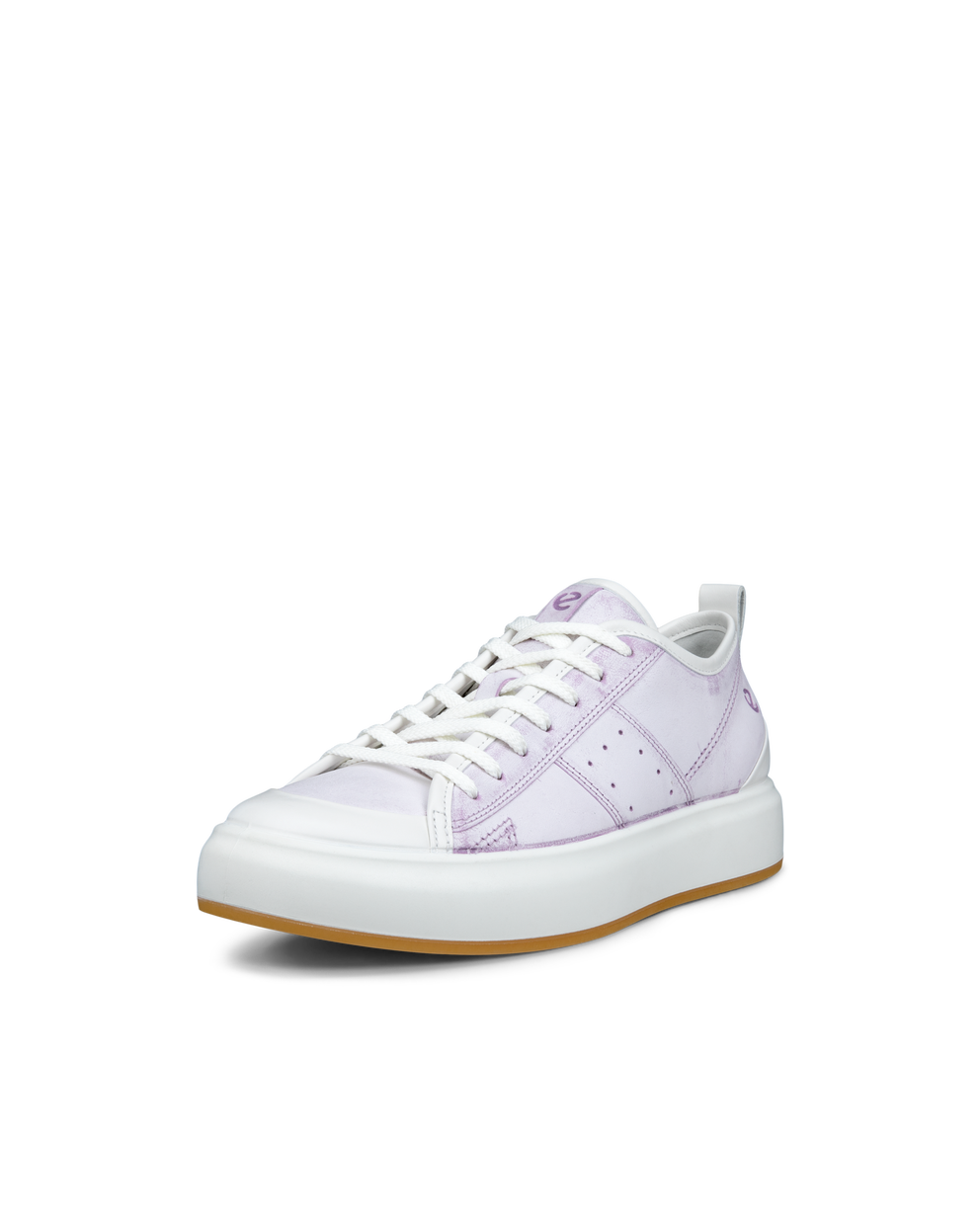 Women's ECCO® Street Ace Leather Sneaker - Purple - Main