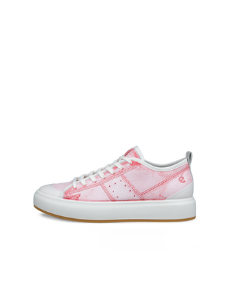 ECCO® Street Ace baskets en cuir pour femme - Rose - Outside