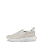 ECCO Women Ath 1f Leather Slip On Shoes - White - Outside