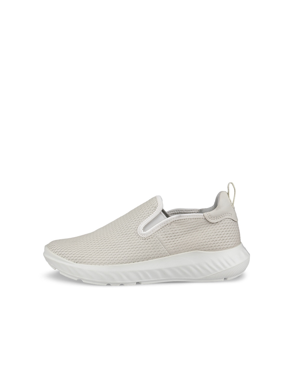 ECCO Women Ath 1f Leather Slip On Shoes - White - Outside