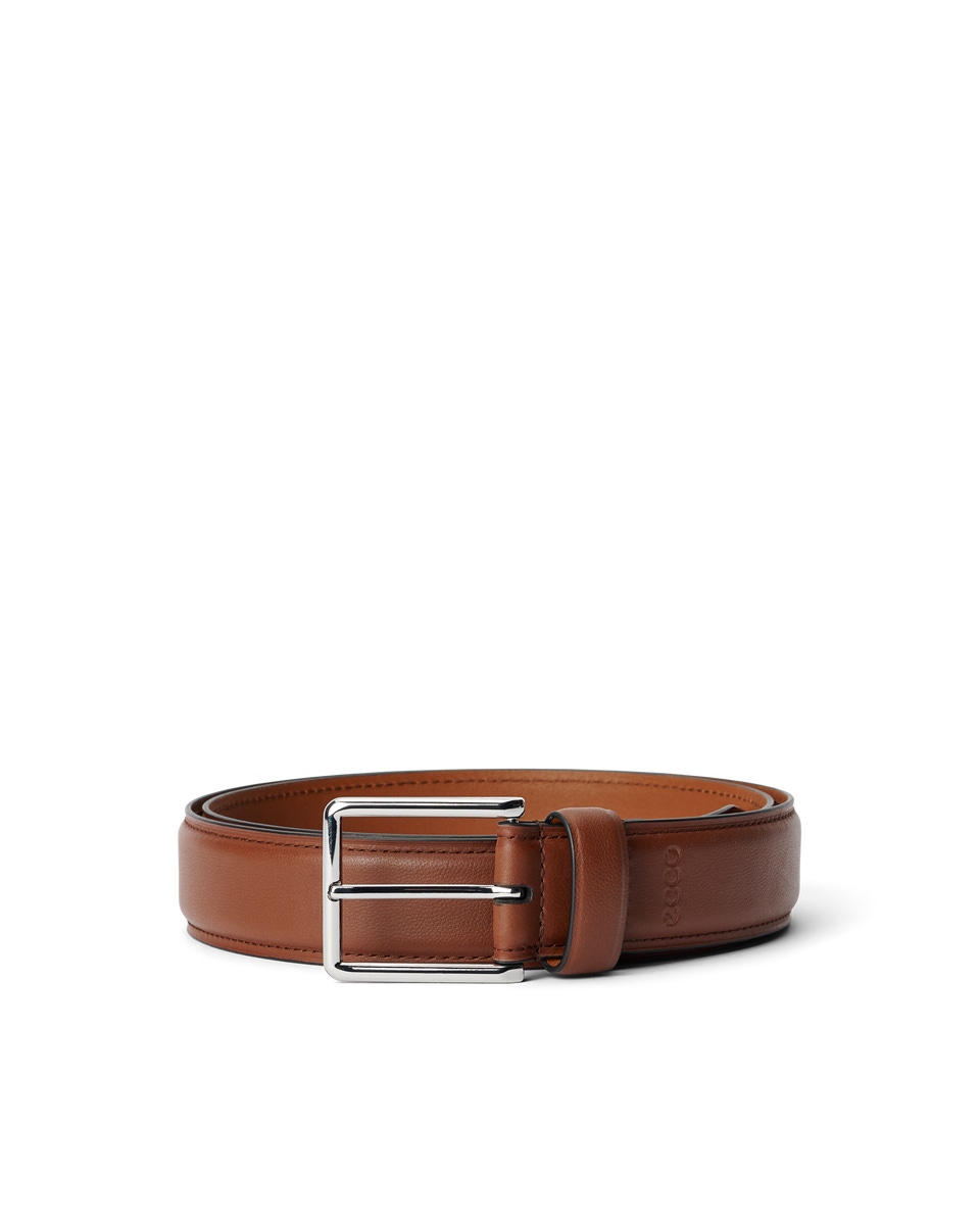 Men s ECCO Formal Leather Belt Brown