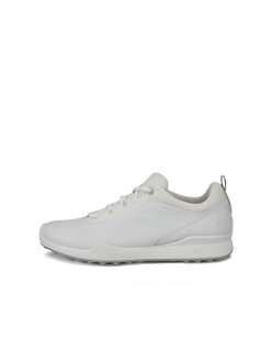 Men's ECCO® Golf BIOM Hybrid Leather Waterproof Shoe - White - Outside