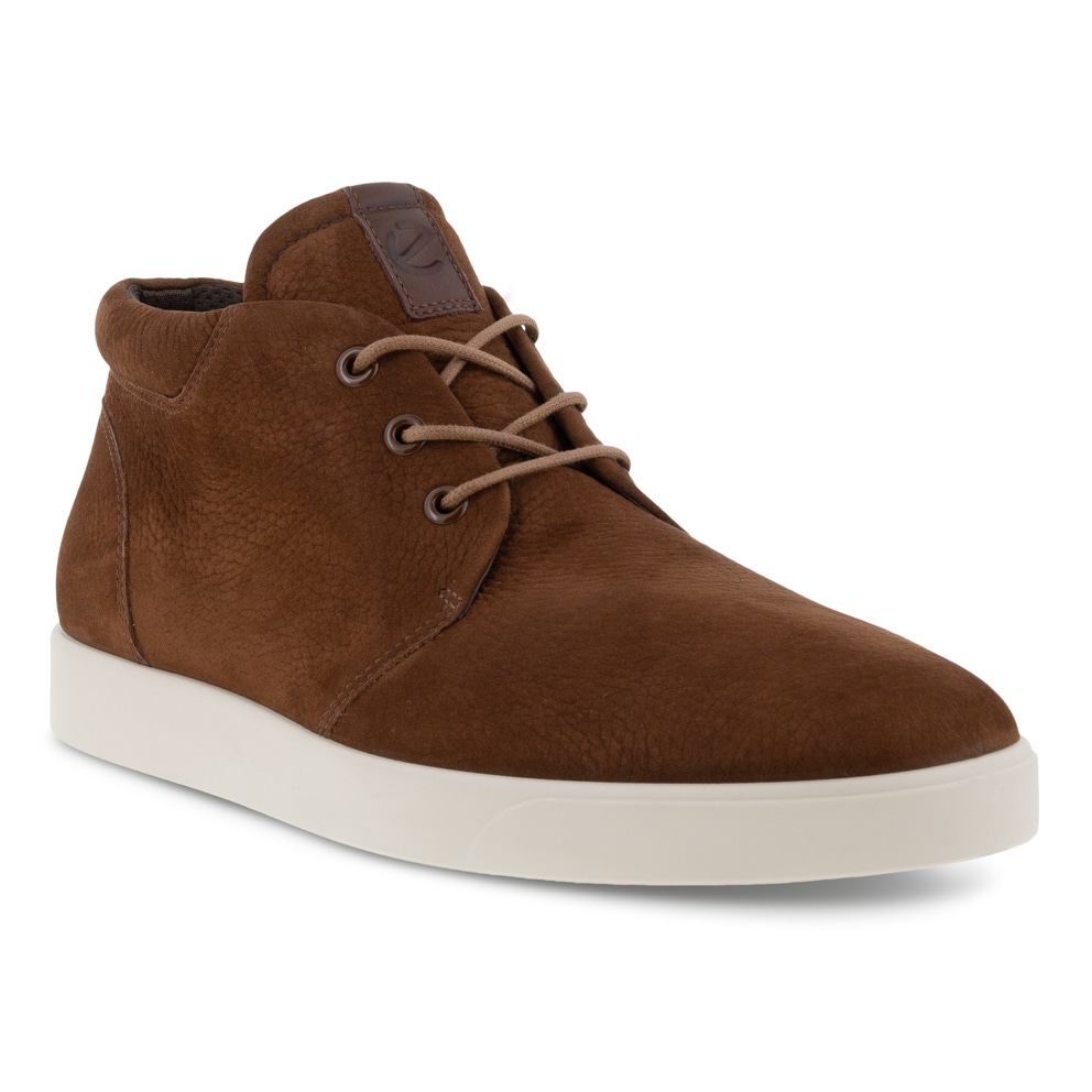 Men's ECCO® Street Lite Nubuck Chukka Sneaker - Brown - Main