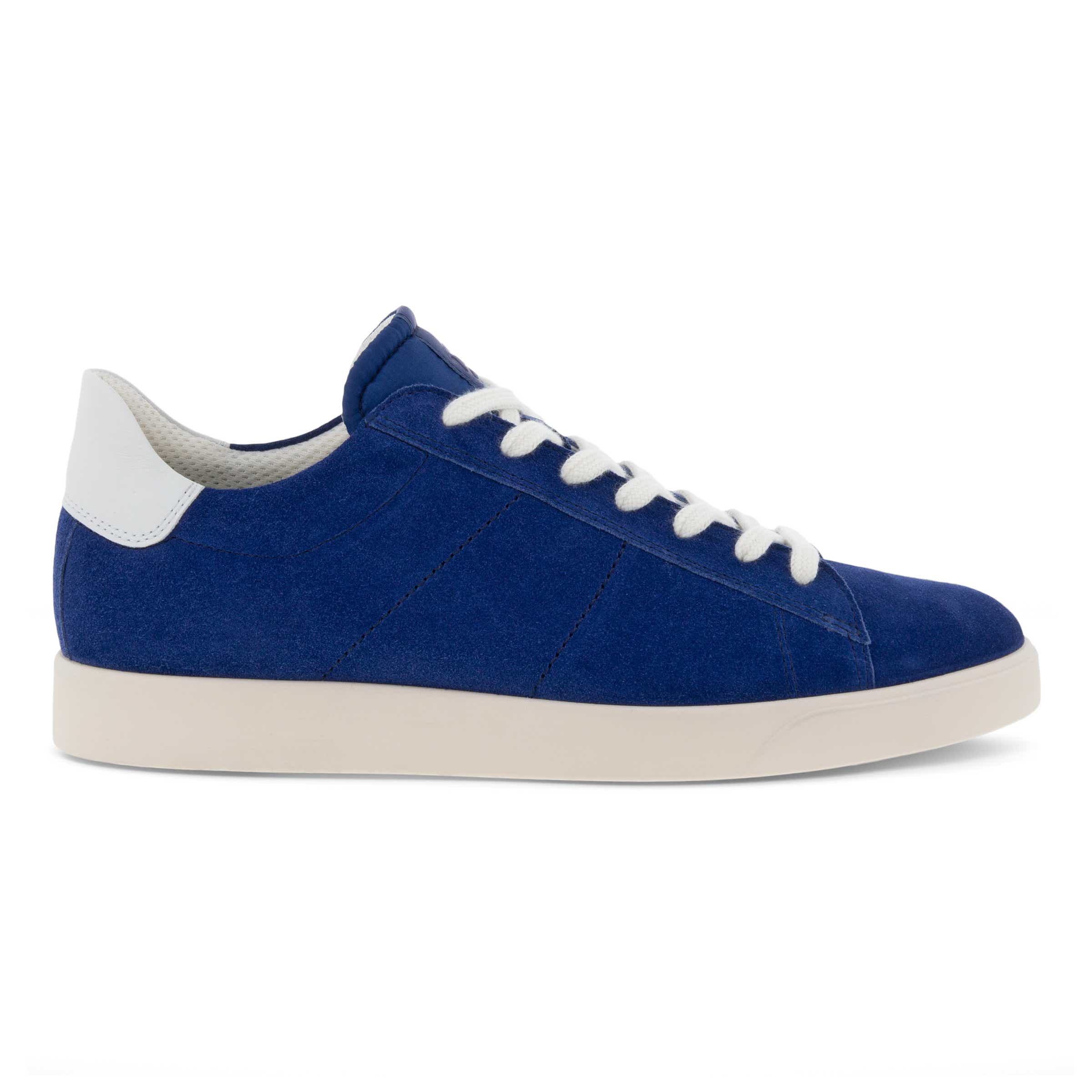 Men's ECCO® Street Lite Suede Sneaker - Blue - Outside