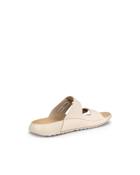 ECCO Women's Cozmo 2-strap Slide Sandals - White - Back