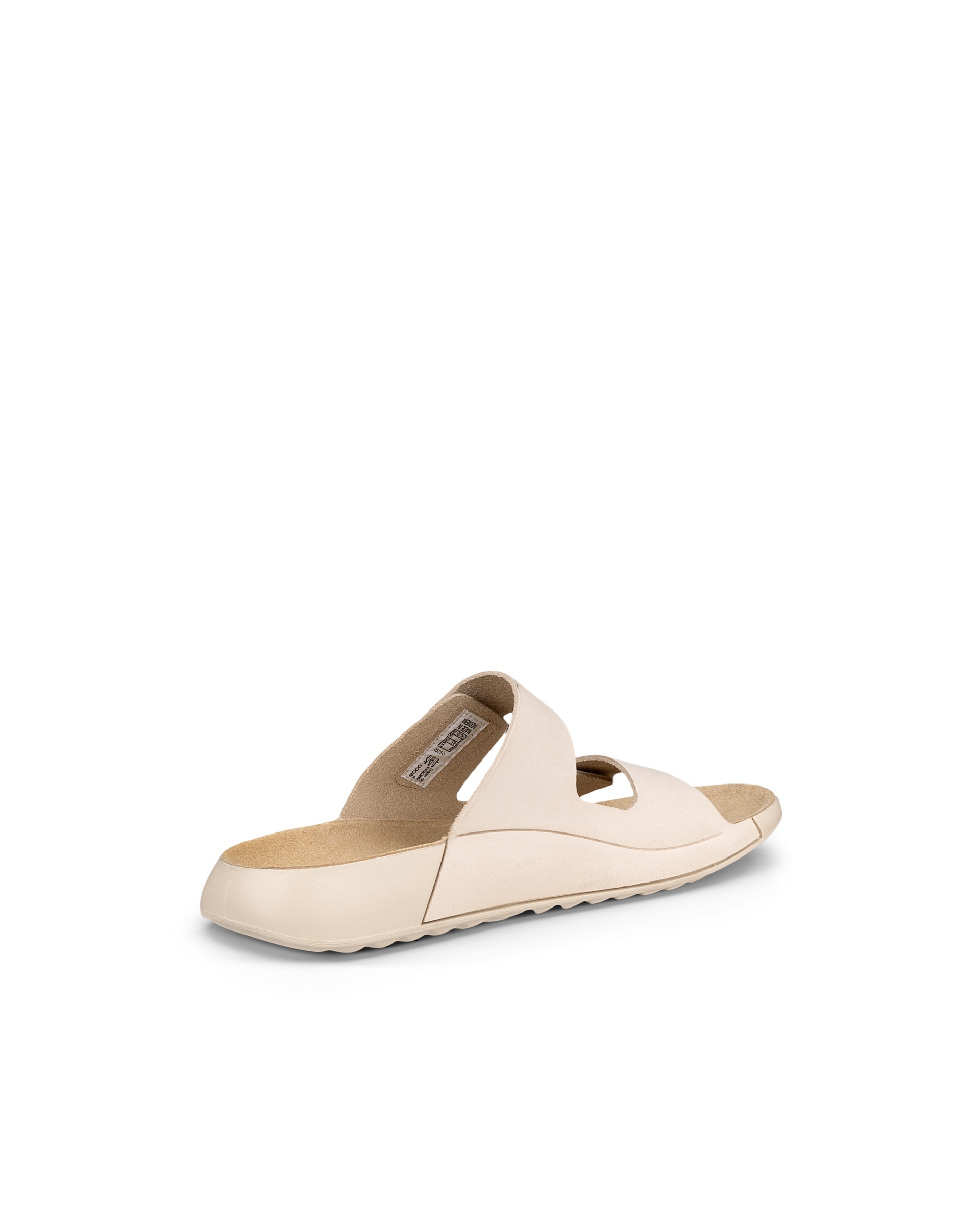 Women's ECCO® Cozmo Nubuck Two Strap Sandal - Brown - Back