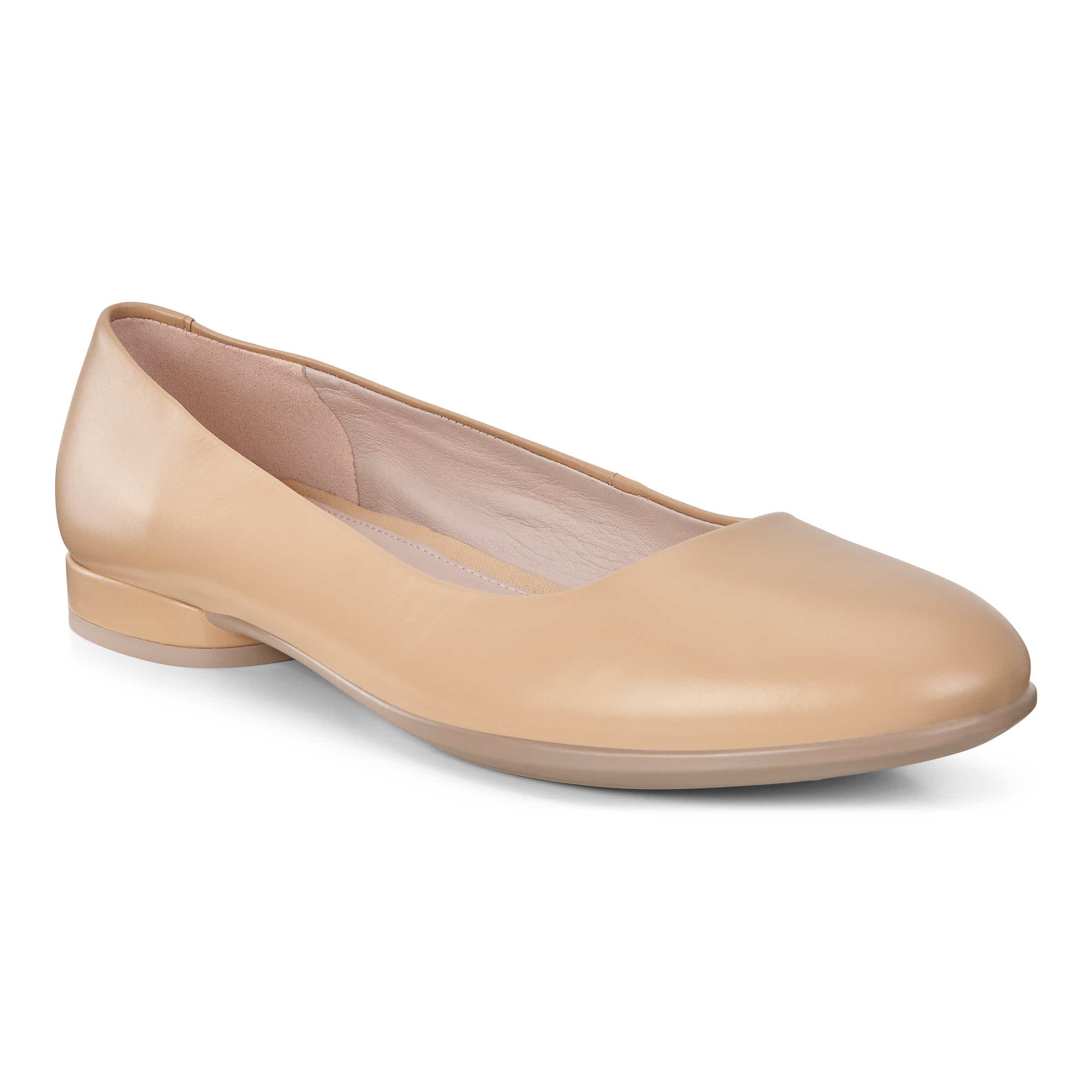 ECCO Anine ウィメンズ レザーバレリーナ - Beige - Main