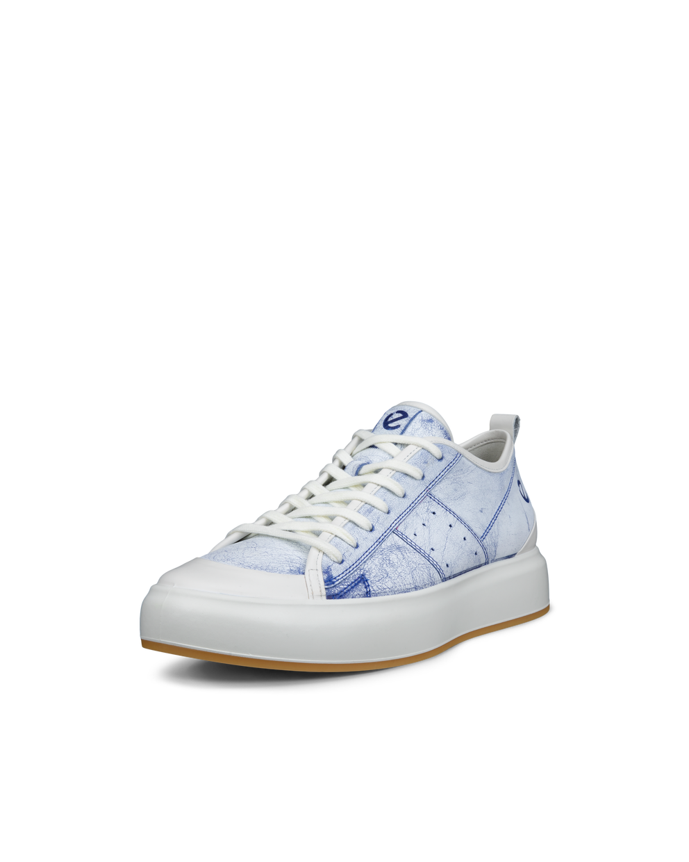 ECCO® Street Ace baskets en cuir pour homme - Bleu - Main