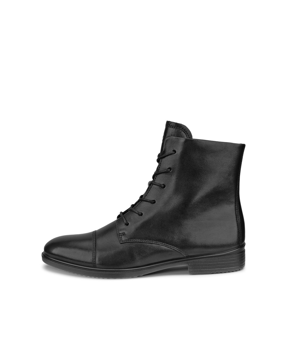 Ecco Touch 15 Women s Leather Lace Up Boot Black