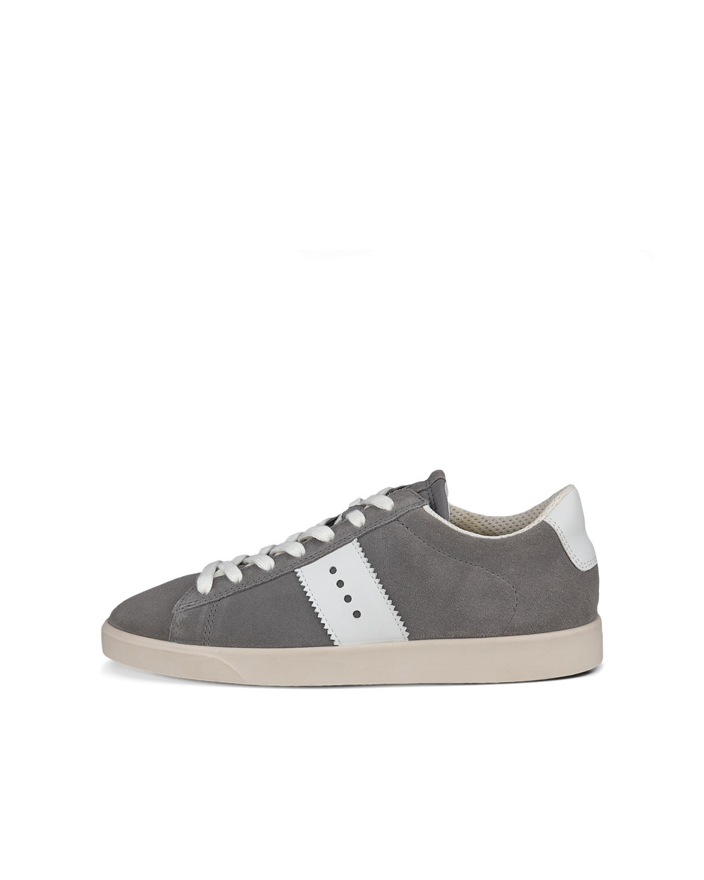 Women's ECCO® Street Lite Leather Sneaker - Grey - Outside