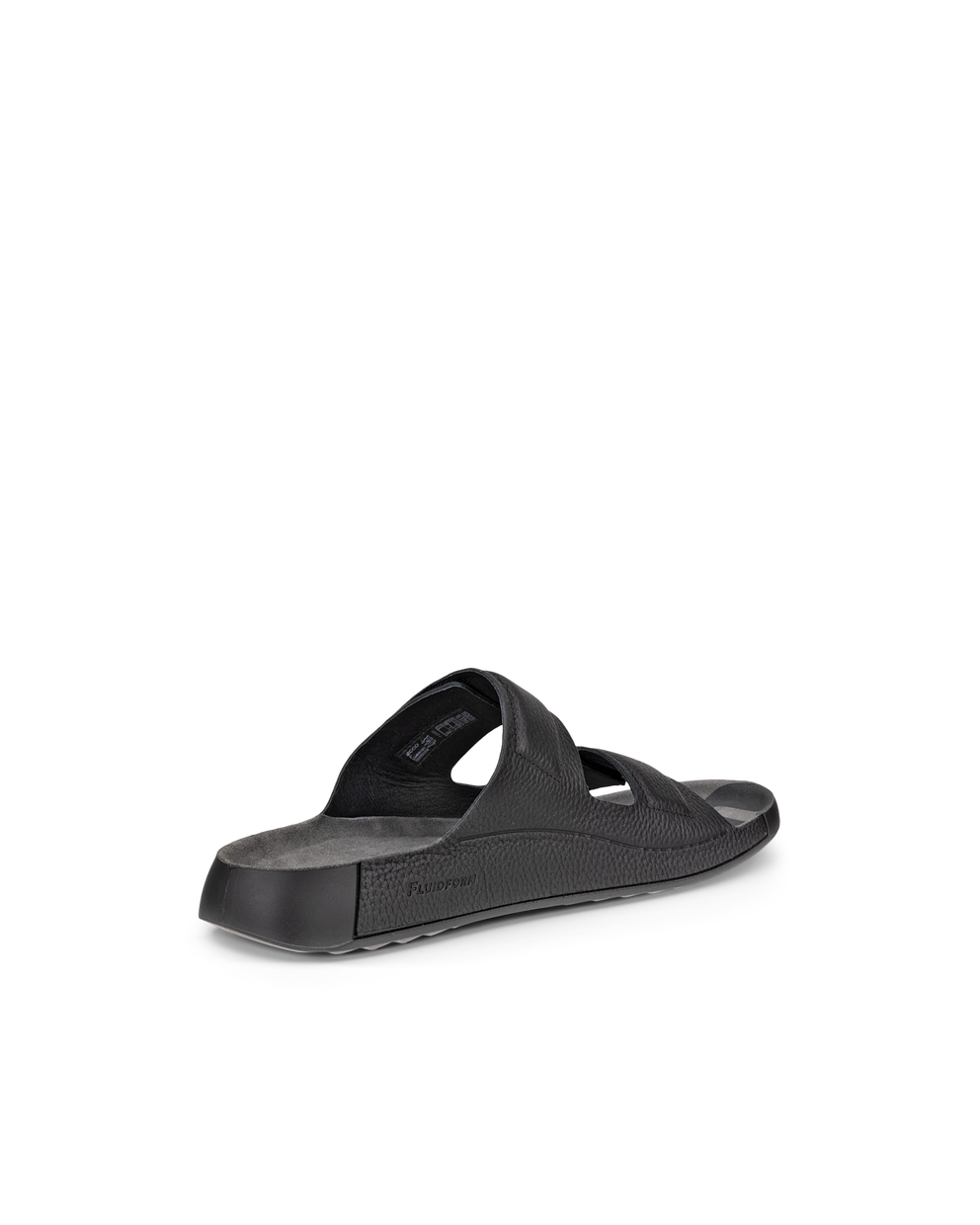 Men's ECCO® Cozmo 60 Leather Two-Strap Sandal - Black - Back