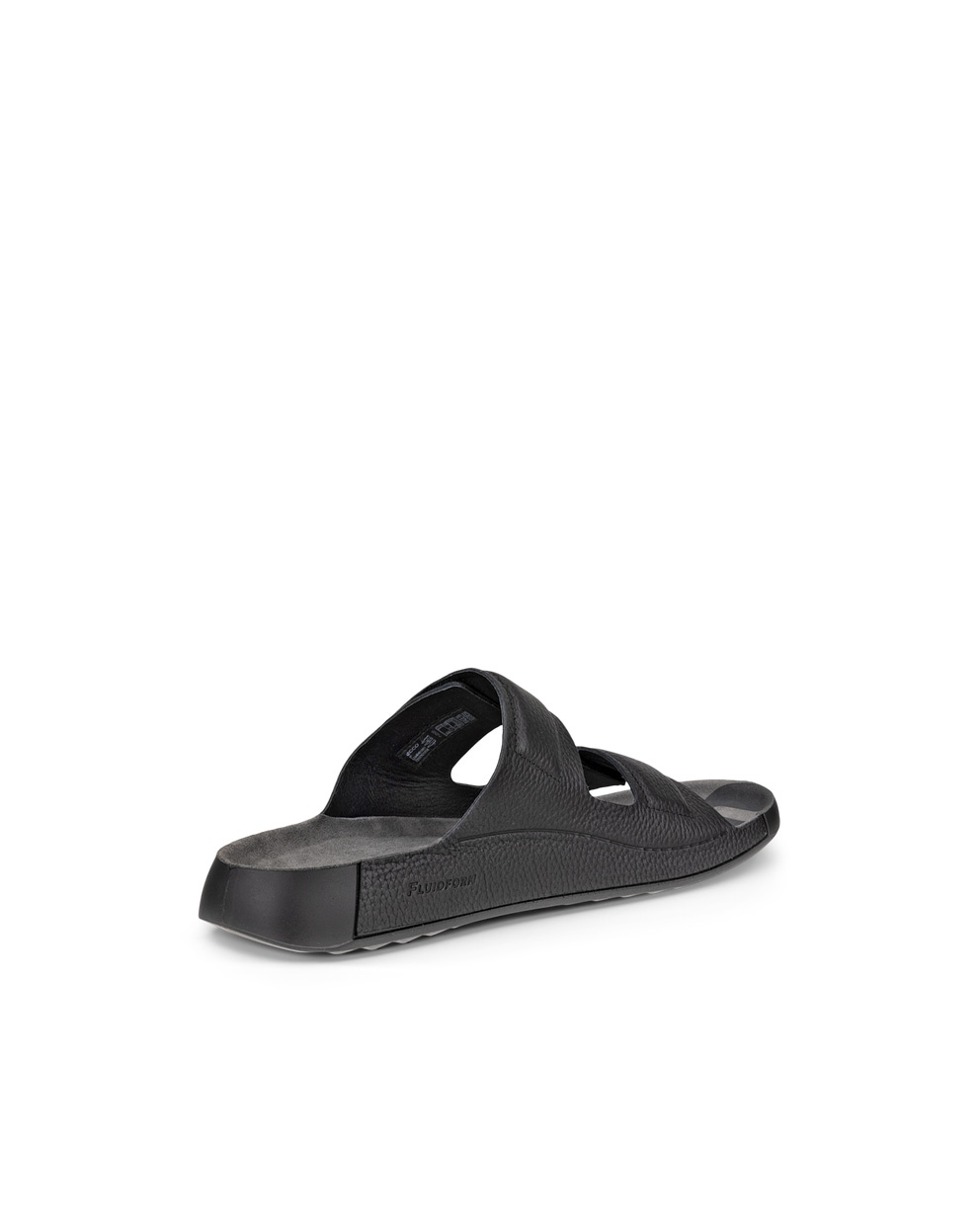 Men's ECCO® Cozmo 60 Leather Two-Strap Sandal - Black - Back