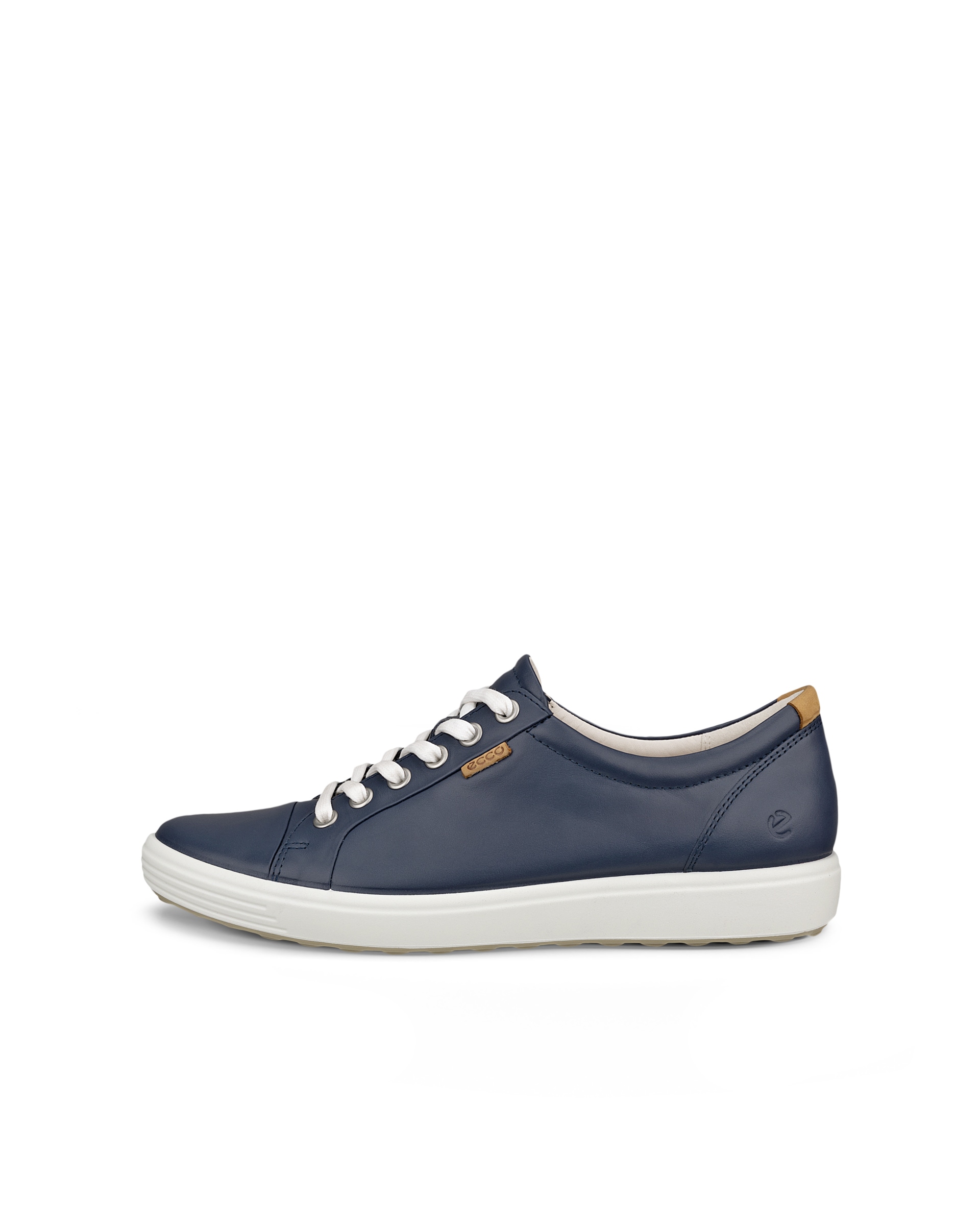 Women's ECCO® Soft 7 Nubuck Sneaker - Blue - Outside