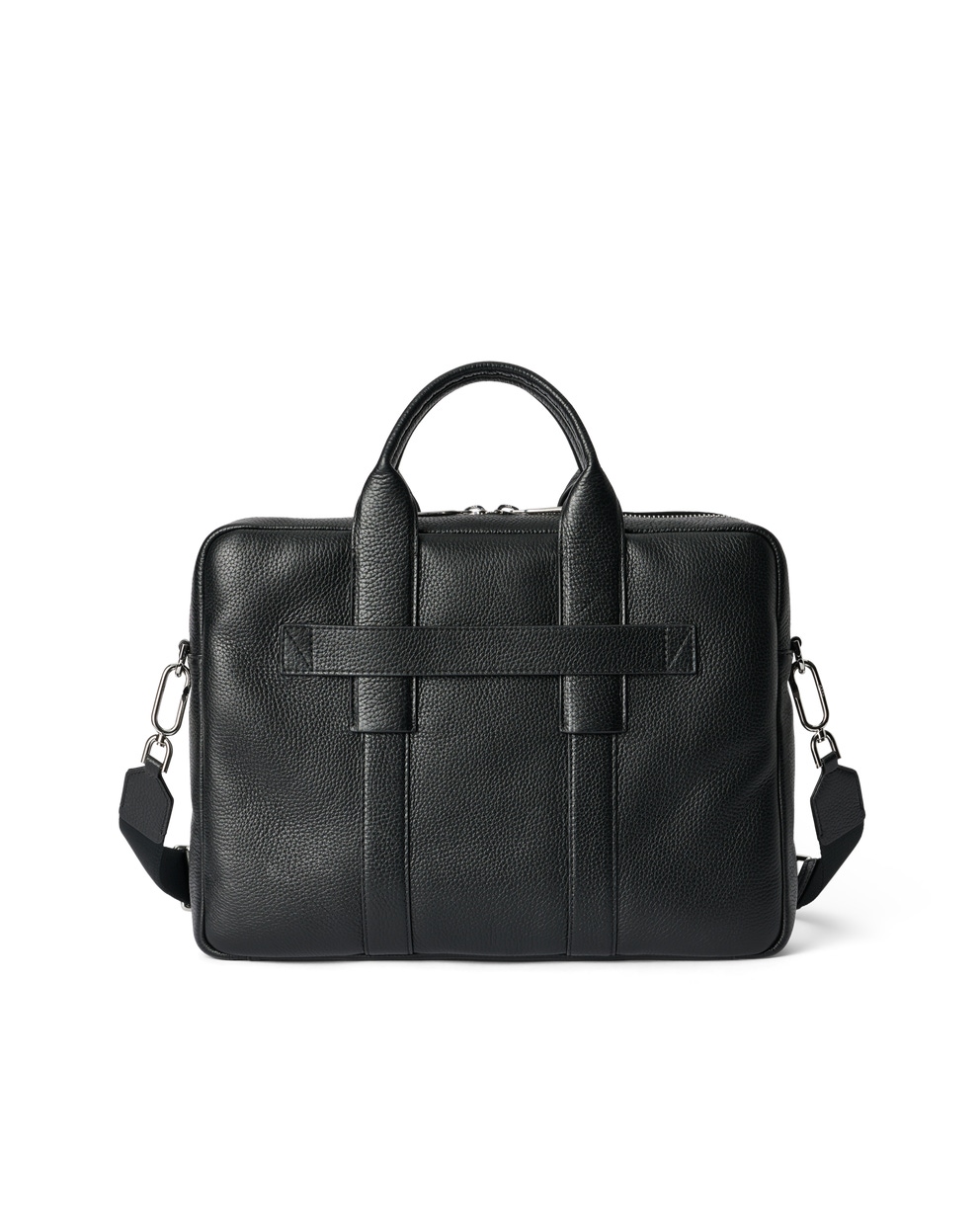 ECCO Laptop Bag Pebbled  Leather - Black - Back