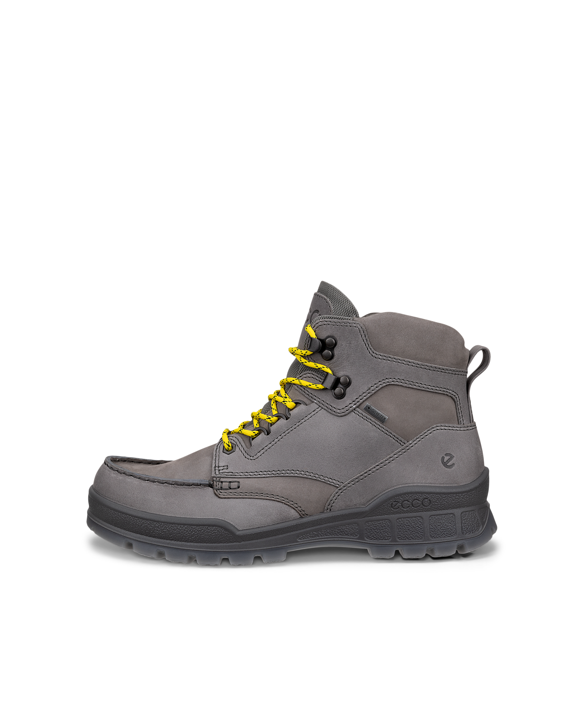 Men's ECCO® Track 25 Leather Gore-Tex Mid-Cut Outdoor Boot - Grey - Outside