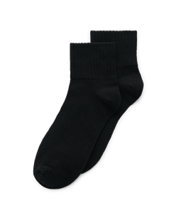 Unisex ECCO® Retro Ankle Socks - Black - Main