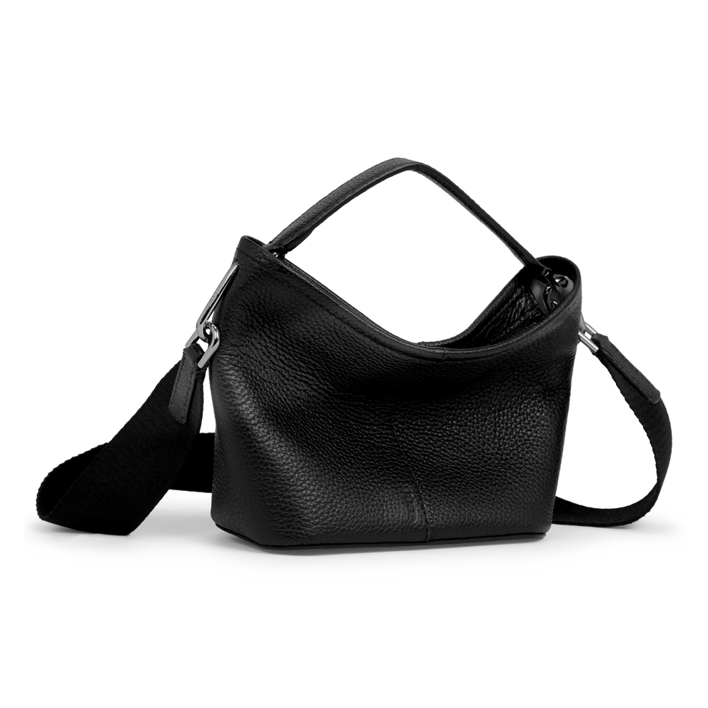 ECCO® Takeaway Leather Crossbody Bag - Black - Main