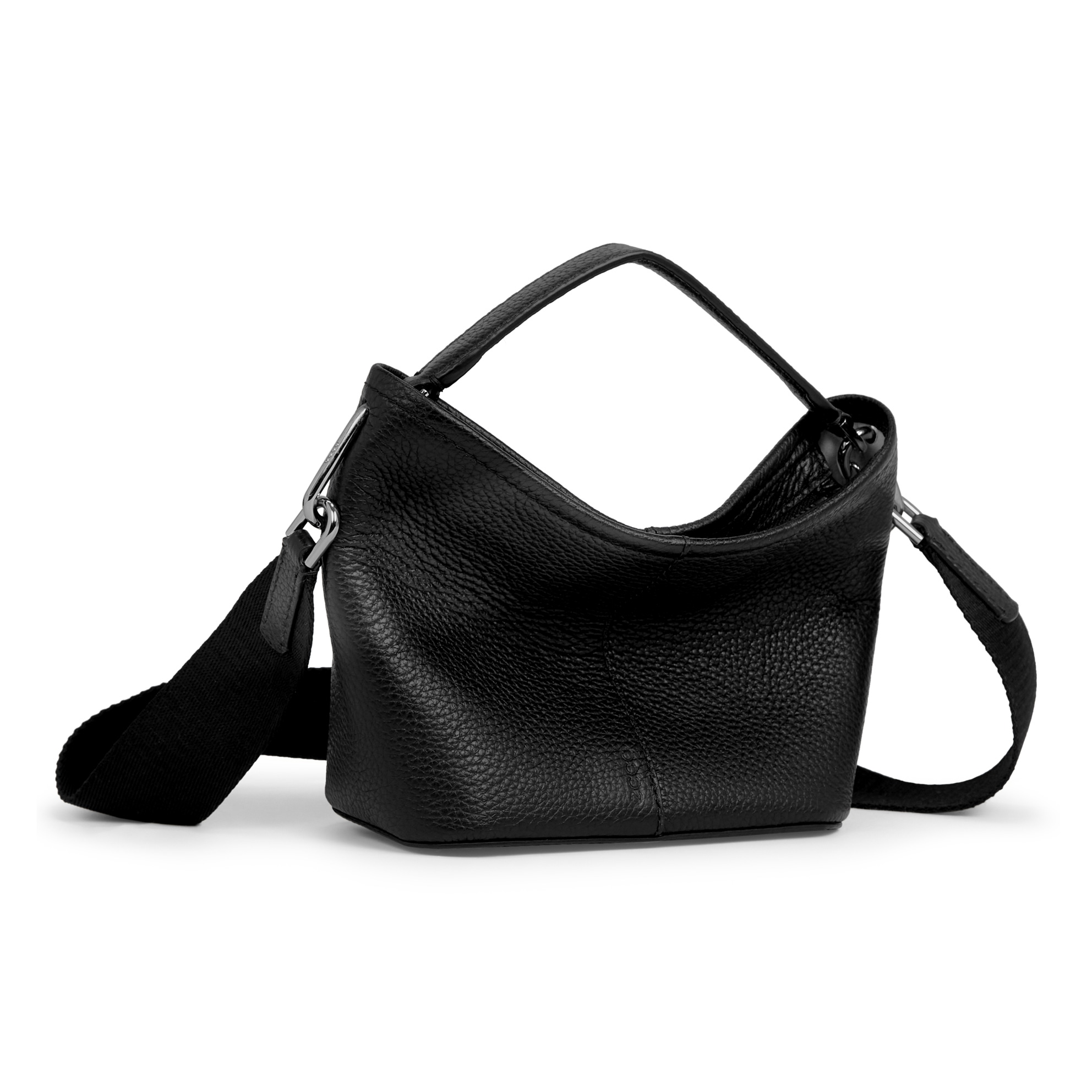 ECCO® Takeaway Leather Crossbody Bag - Black - Main