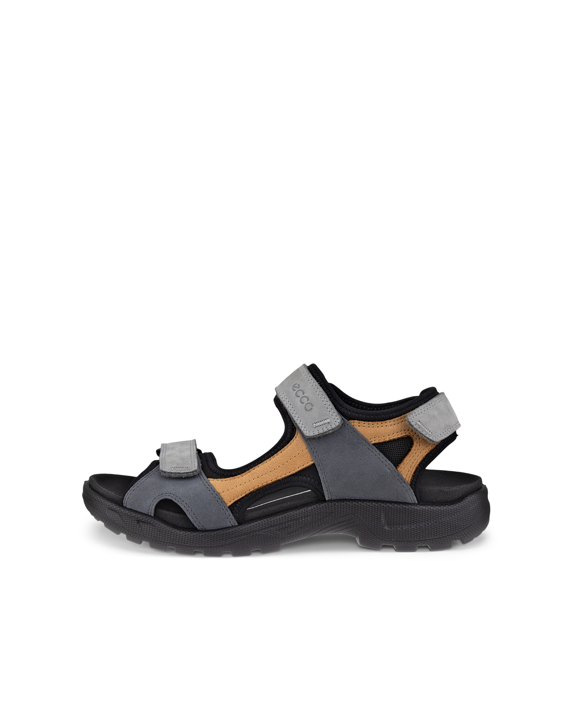 Men's ECCO® Onroads Nubuck Walking Sandal - Grey - Outside