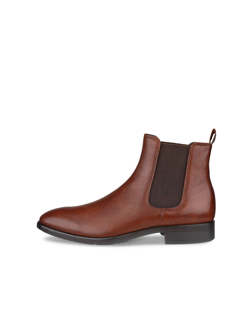 ECCO Men's Citytray Tall Chelsea Boots - Brown - Outside