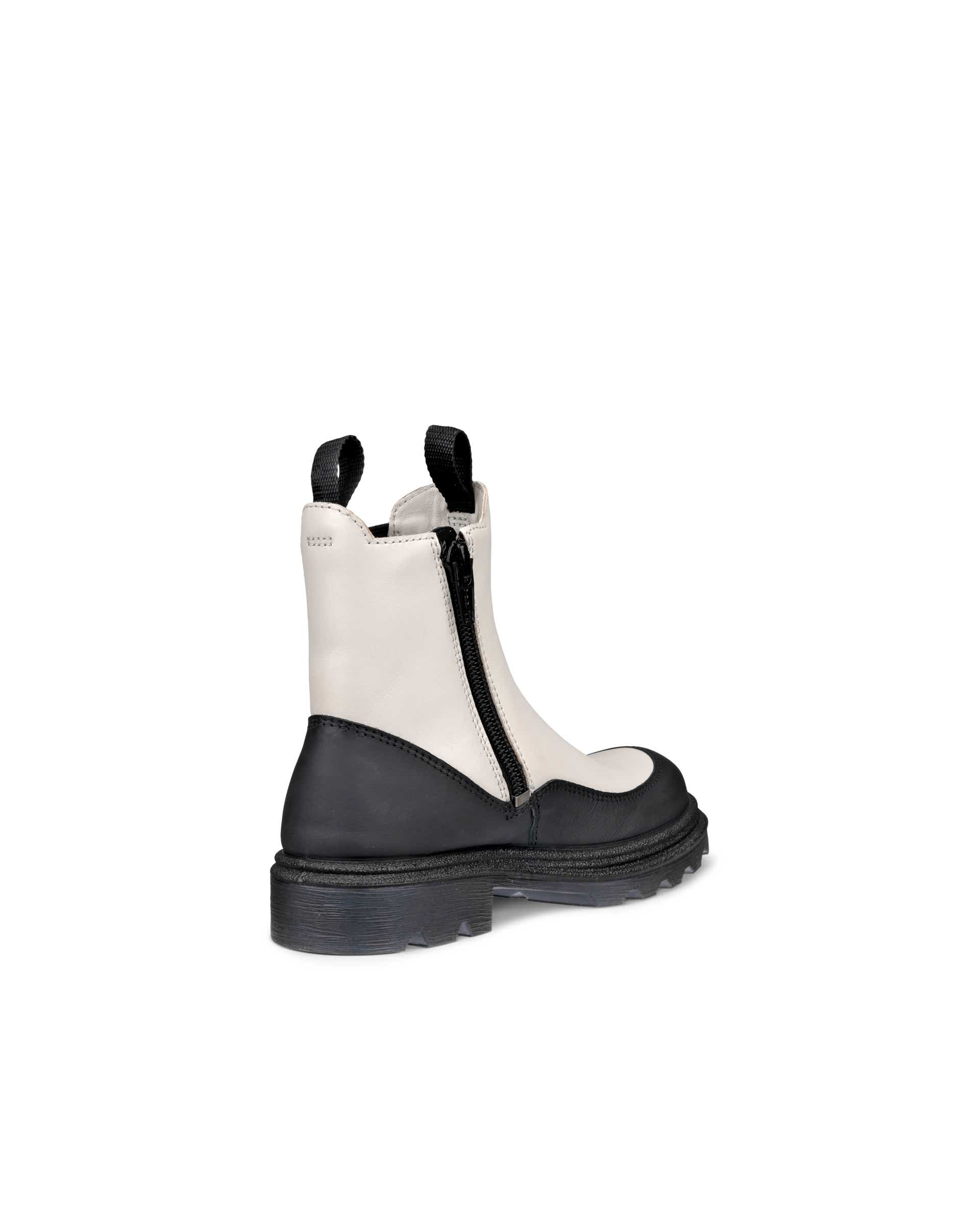 Kids' ECCO® Grainer Leather Chelsea Boot - Grey - Back