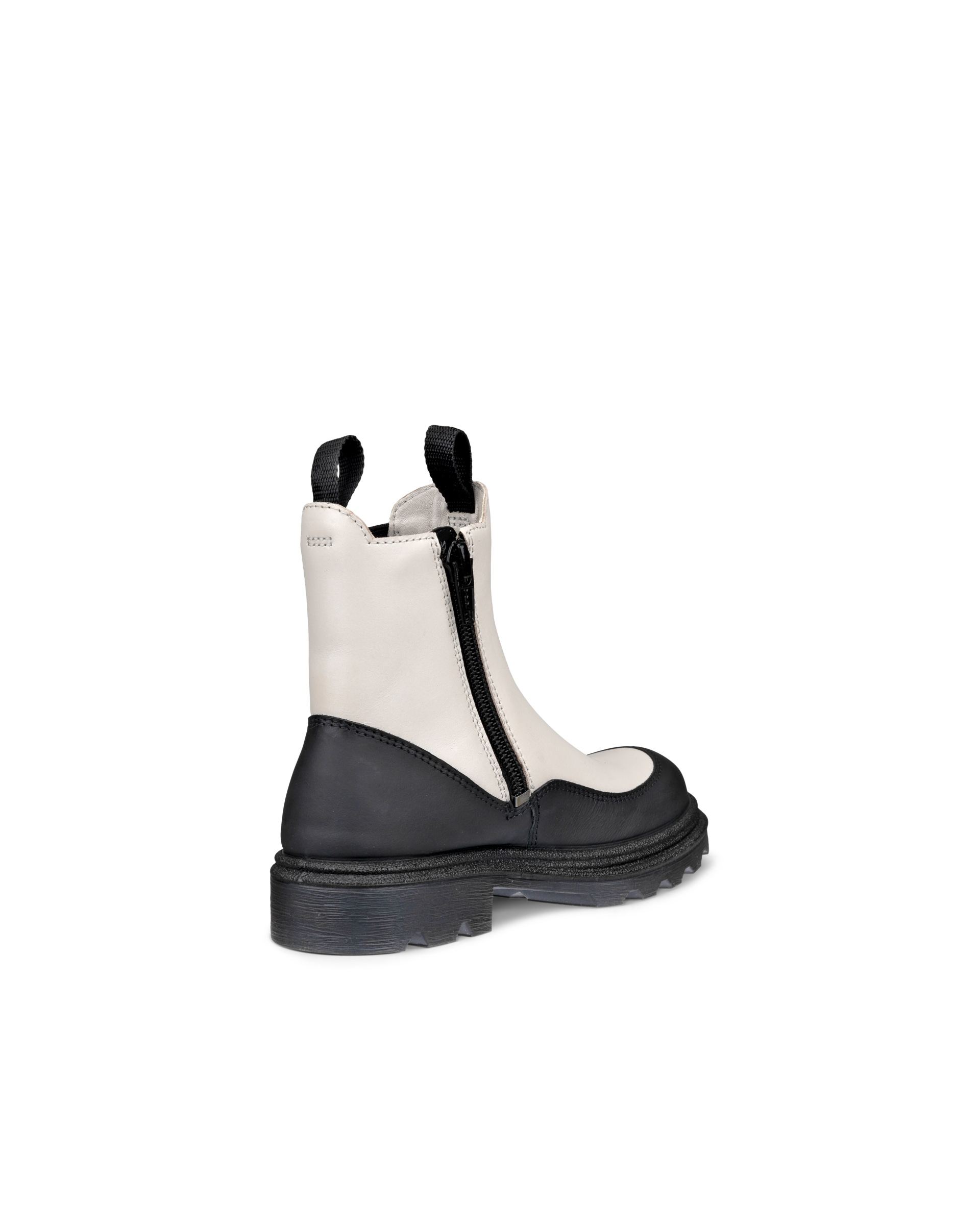 Kids' ECCOยฎ Grainer Leather Chelsea Boot - Grey - Back