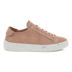 Women's ECCO® Street Tray Leather Sneaker - Brown - Outside