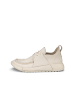 Women's ECCO® Cozmo Leather Moc-Toe Shoe - White - Outside