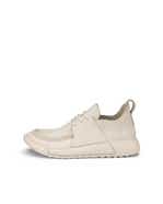 Women's ECCO® Cozmo Leather Moc-Toe Shoe - White - Outside