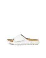 Women's ECCO® Cozmo Leather Slider - White - Outside