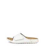 Women's ECCO® Cozmo Leather Slider - White - Outside