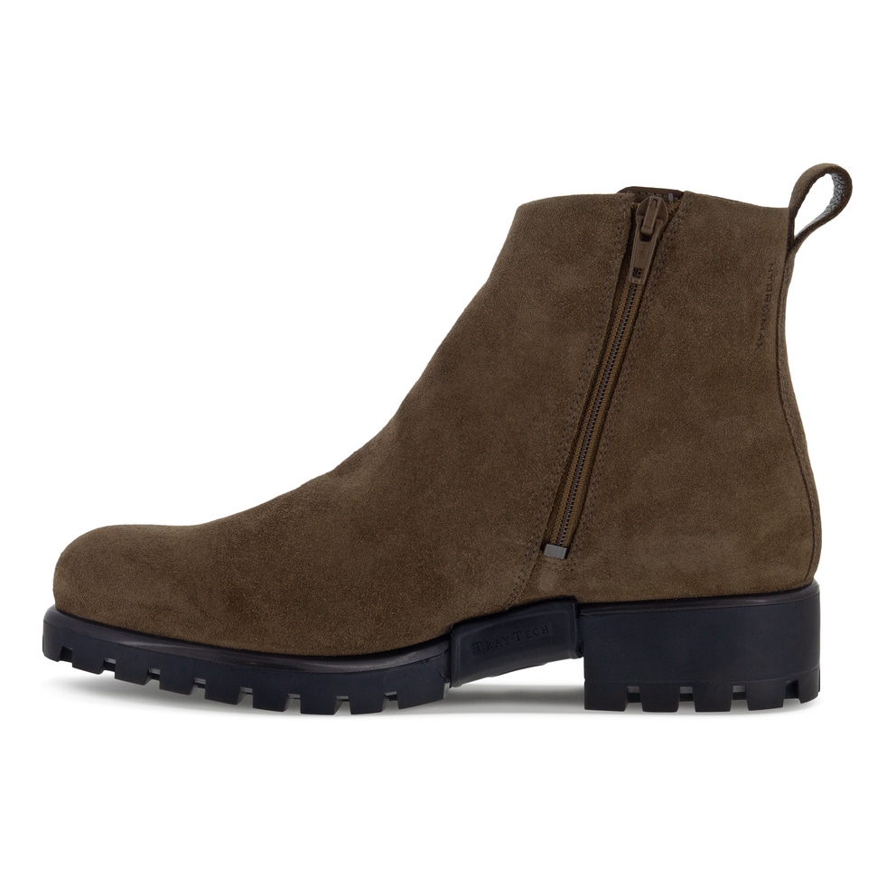 Women's ECCO® Modtray Suede Ankle Boot - Brown - Inside