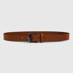 Men's ECCO® Leather Formal Adjustable Belt - Brown - Main