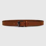 Men's ECCO® Leather Formal Adjustable Belt - Brown - Main