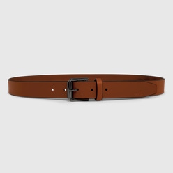 Men's ECCO® Leather Formal Adjustable Belt - Brown - Main