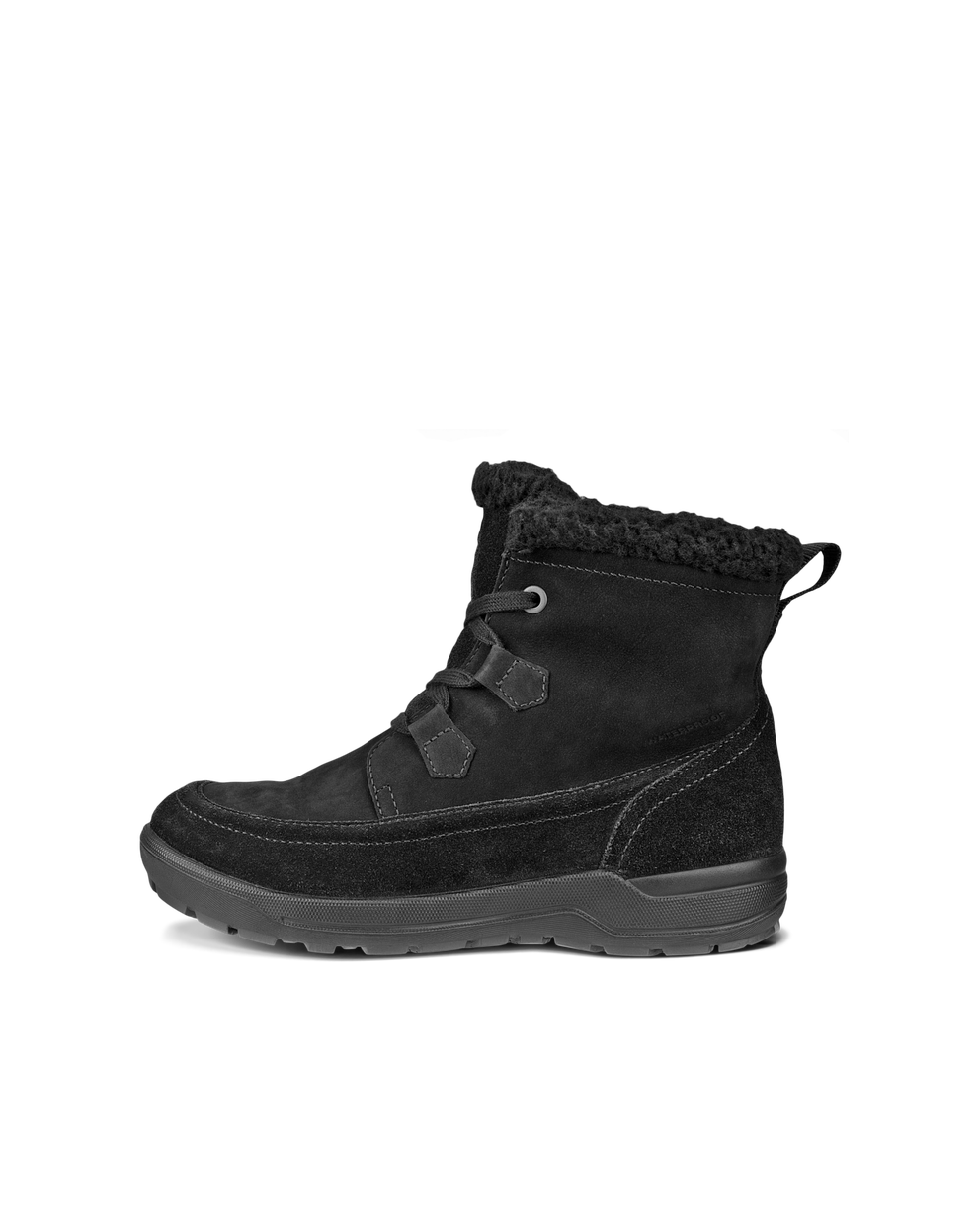 Women's ECCO® Trace Lite Nubuck Waterproof Winter Boot - Black - Outside