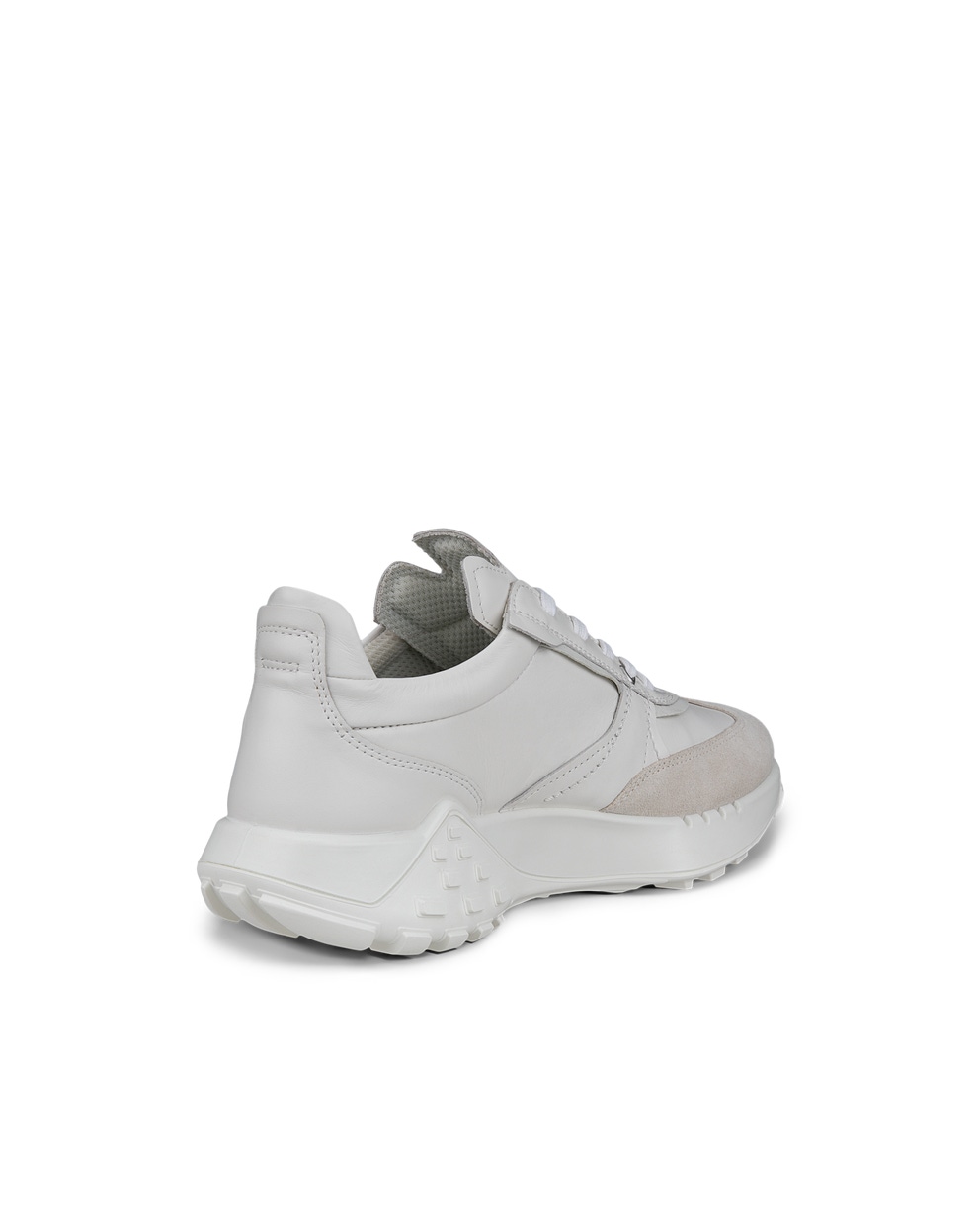 Women's ECCO® Retro Leather Sneaker - White - Back