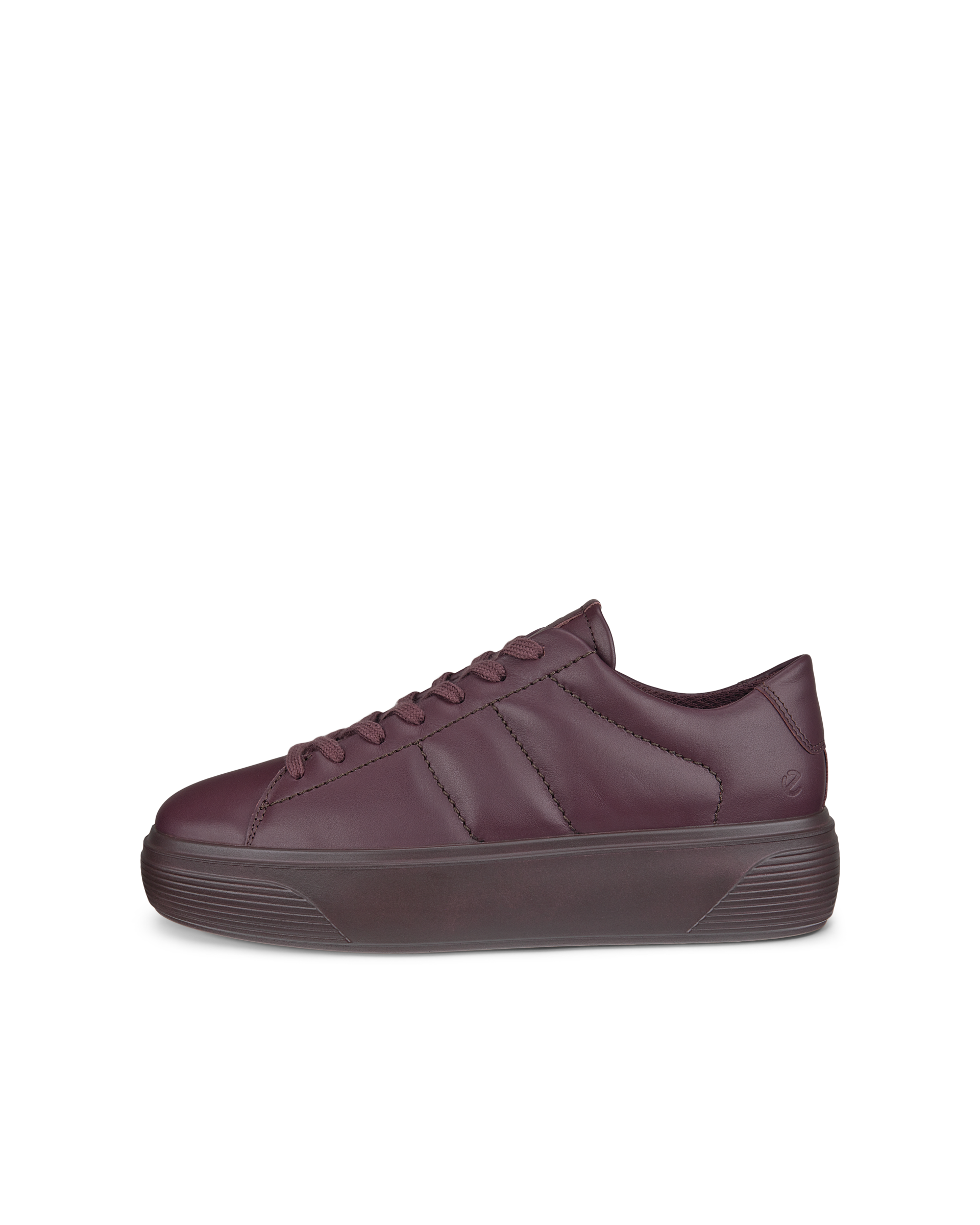 ECCO® Street Platform baskets à plateforme en cuir pour femme - Violet - Outside