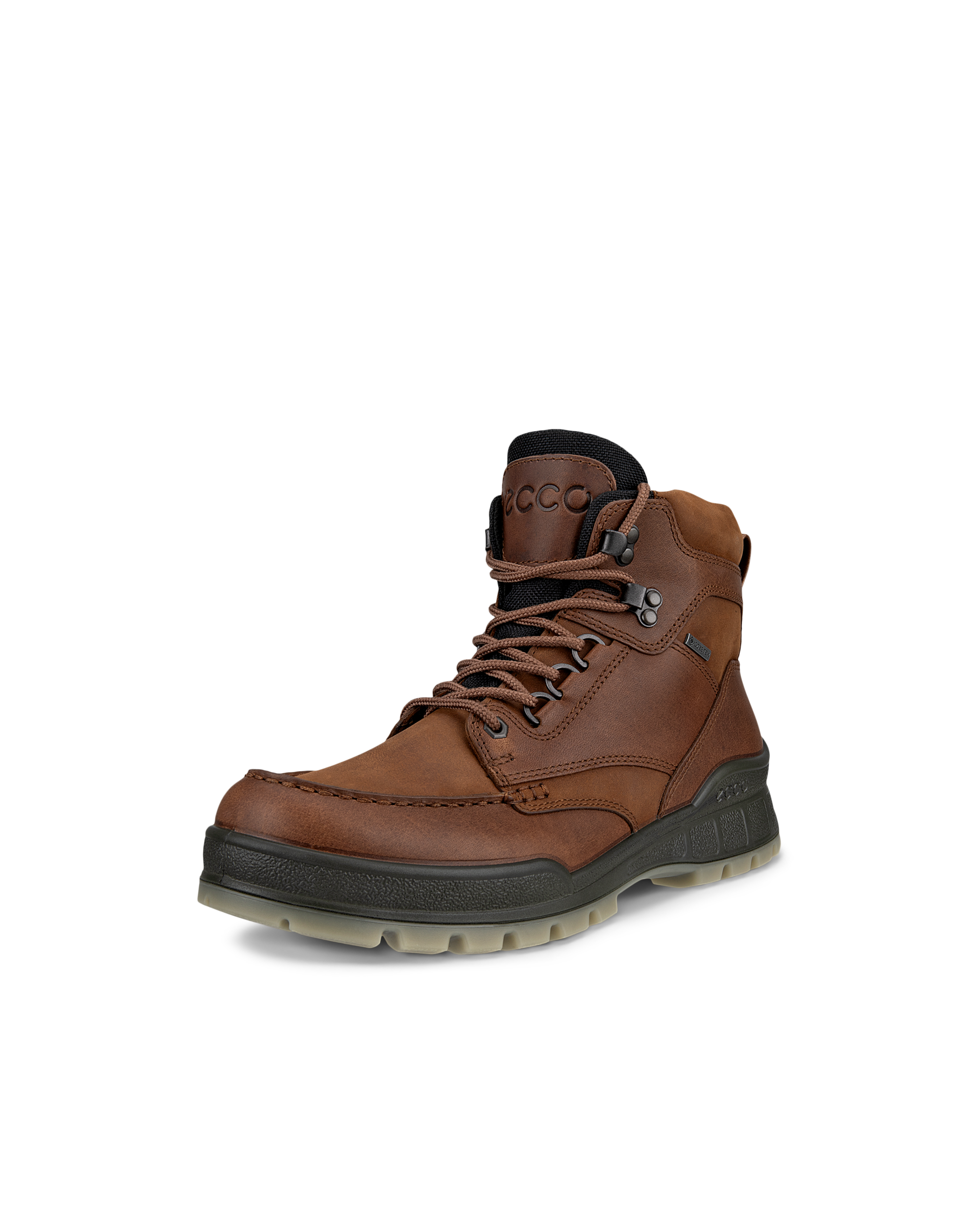 Men's ECCO® Track 25 Leather Gore-Tex Mid-Cut Outdoor Boot - Brown - Main