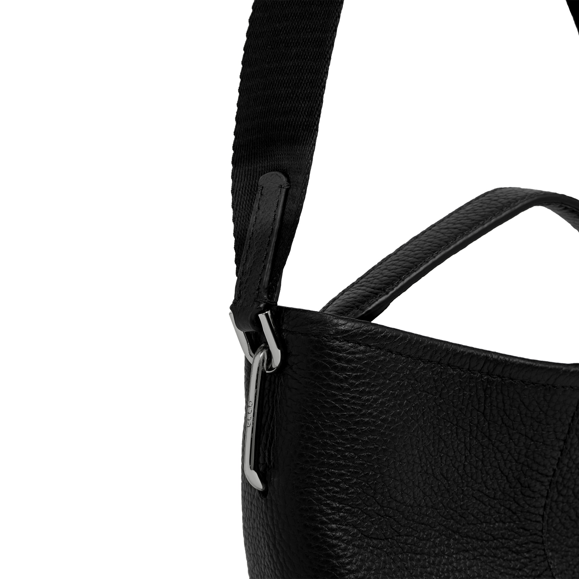 ECCO® Takeaway Leather Crossbody Bag - Black - Detail-1