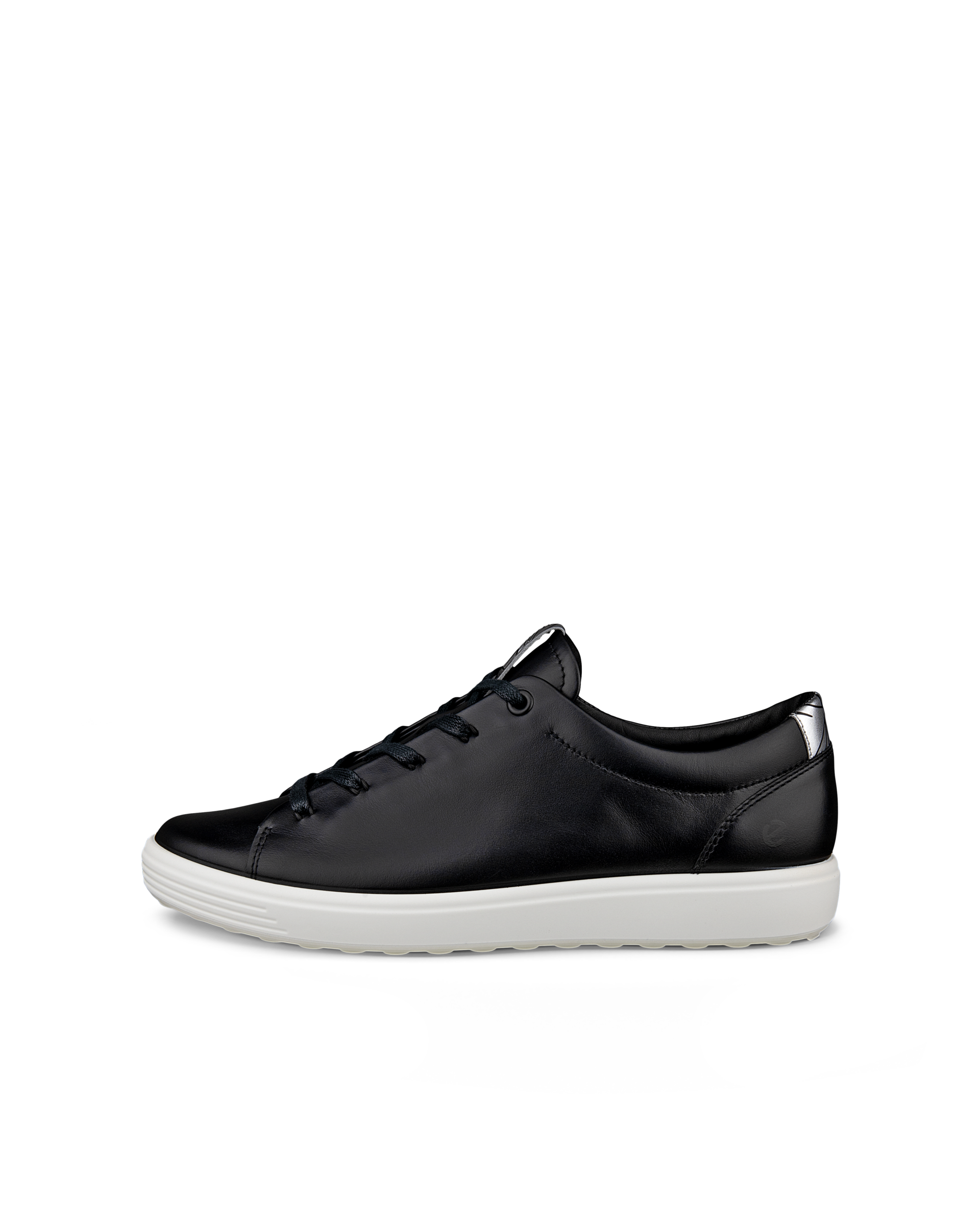 Women's ECCO® Soft 7 Leather Lace-Up Shoe - Black - Outside