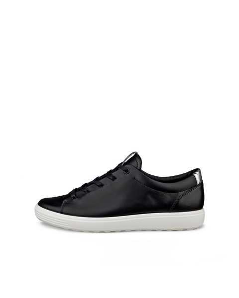 Women s ECCO Soft Classic Leather Sneaker Black