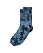 Unisex ECCO® Retro Tie-Dyed Mid-Cut Socks - Blue - Main