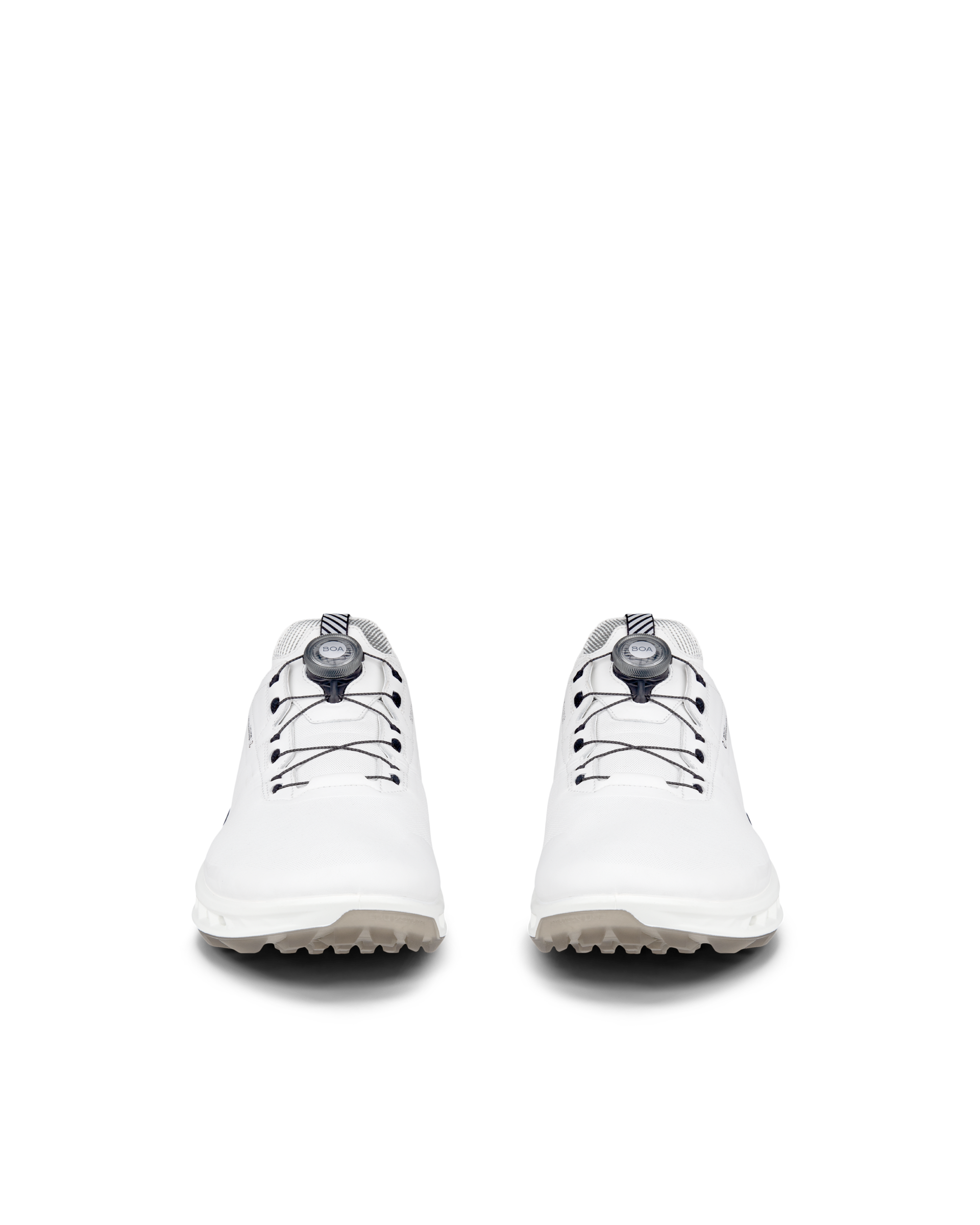 남성 ECCO® Golf Biom C4 가죽 고어텍스 골프 슈즈 - White - Front pair