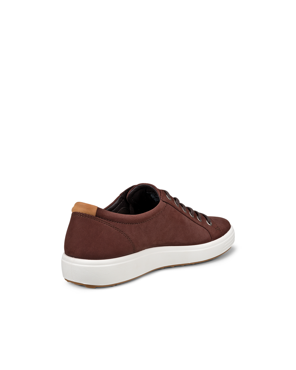 Men's ECCO® Soft 7 Nubuck Sneaker - Brown - Back