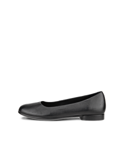 Women's ECCO® Anine Leather Ballerina - Black - Outside