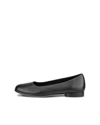 Women's ECCO® Anine Leather Ballerina - Black - Outside