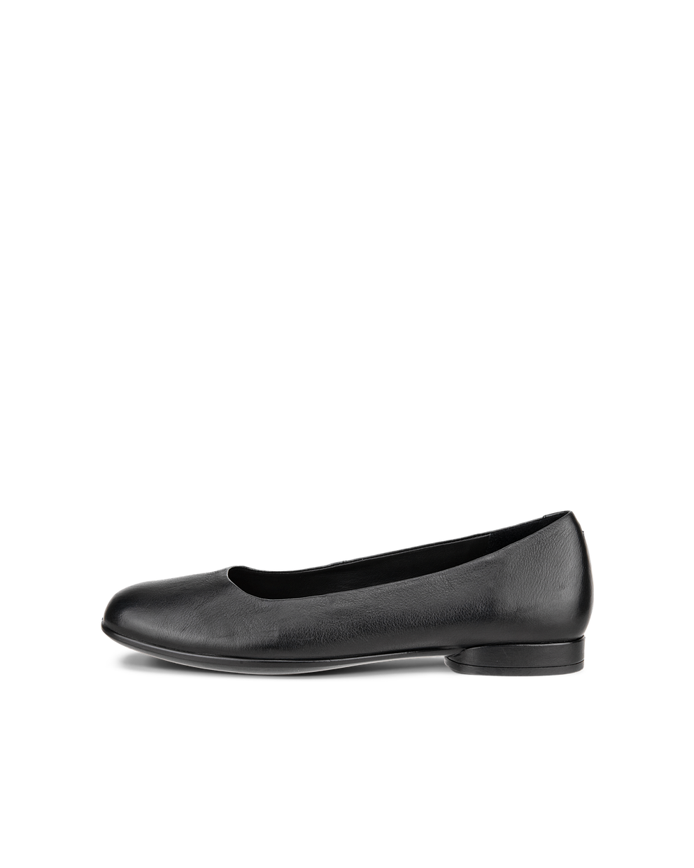 Women's ECCO® Anine Leather Ballerina - Black - Outside